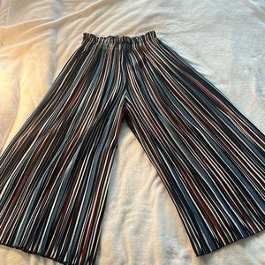 Wide legged stripped pants